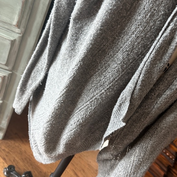 Anthropologie Velvet Graham & Spencer Rozalia Open Cardigan Gray - Picture 7 of 11